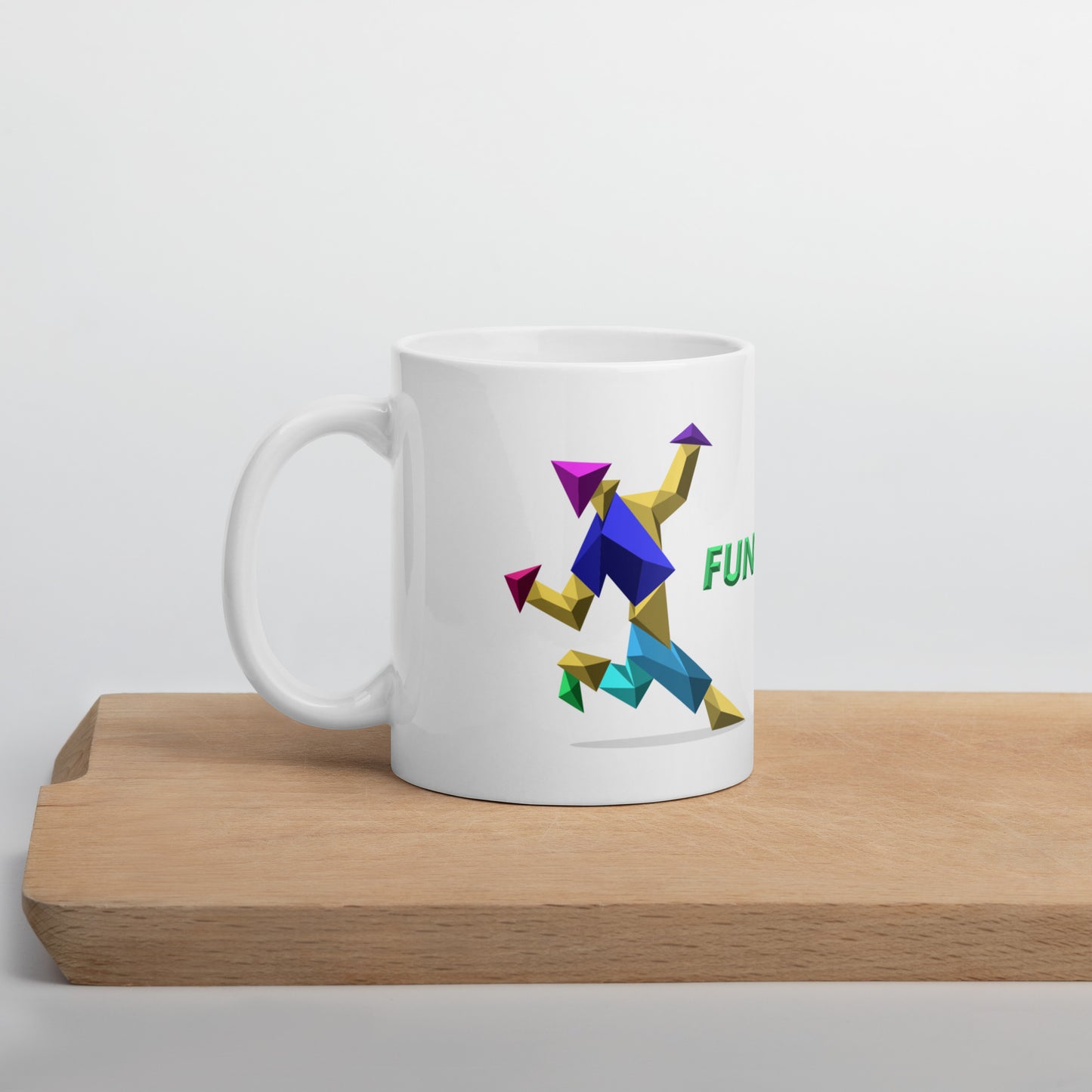 Funky General White glossy mug