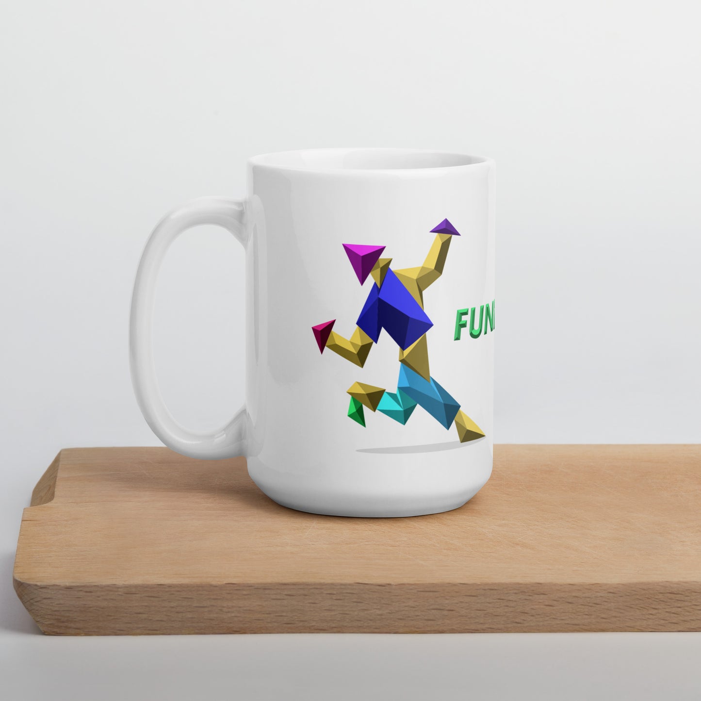 Funky General White glossy mug